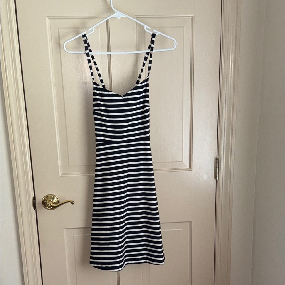 Old Navy Blue and White Sleeveless Sundress
